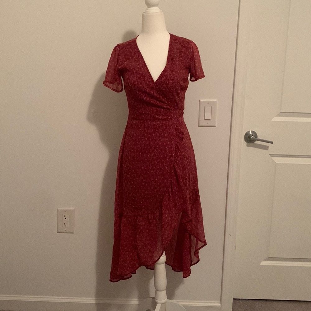 Abercrombie & Fitch Red High Low Dress - Picture 2 of 5